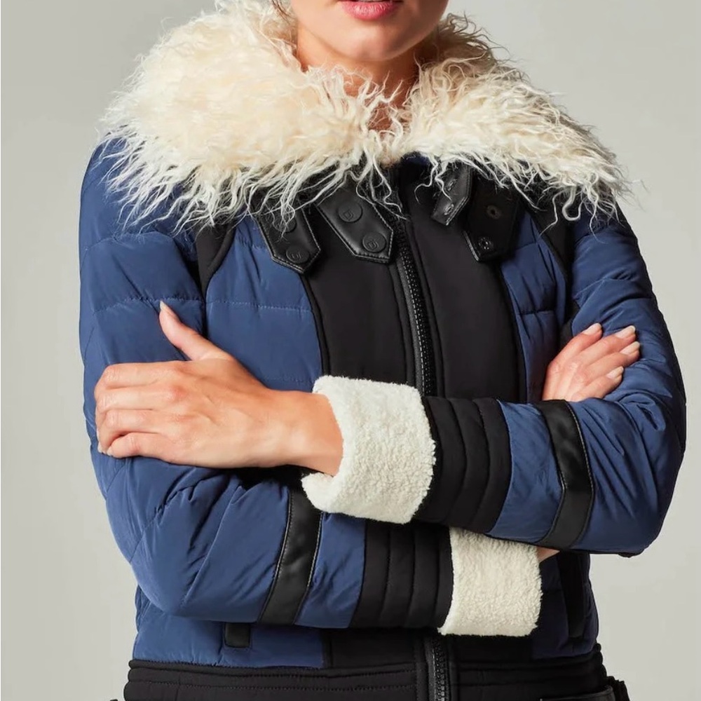 New BLANC NOIR MOTO AVIATOR PUFFER - Down Filled size L